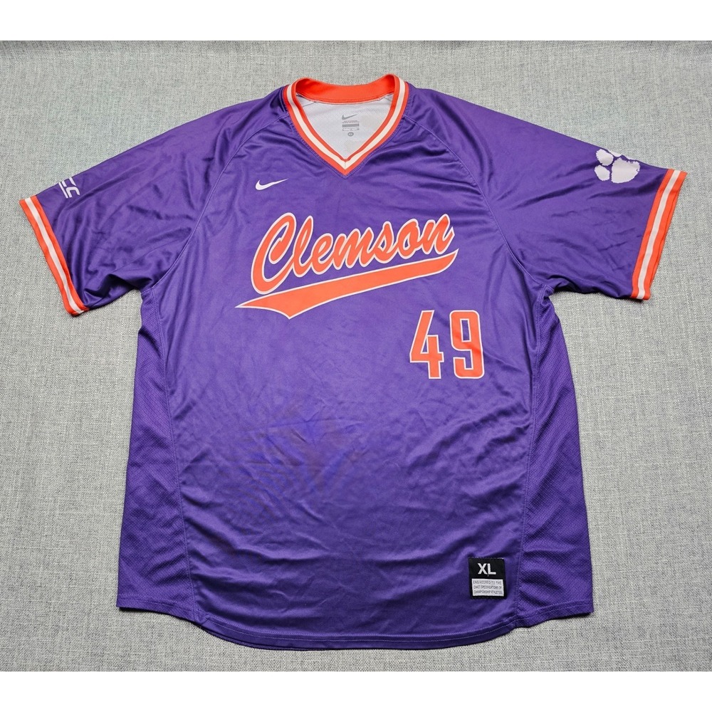 Clemson Tigers Baseball Jersey Mens XL‎ Nike Practice Team Issued Authentic #49
